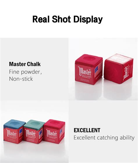 Original MASTER Billiard Chalk Oil Dry Chalk 12PCS – billiardsaint