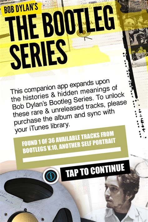 Bob Dylan The Bootleg Series Ios App Review • Iphone In Canada Blog