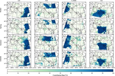 Spatial Distribution Of Percentage Contribution Of Anthropogenic BC