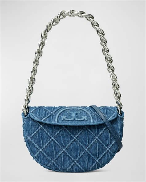 Tory Burch Mini T Monogram Crescent Crossbody Bag Neiman Marcus