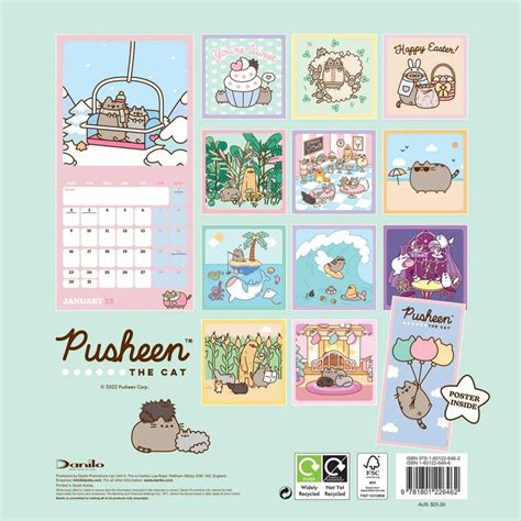 2024 Calendar Pusheen Kirby Bernetta