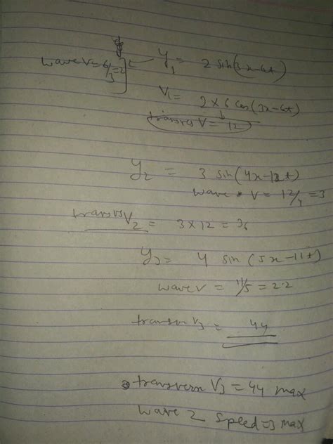 The Mathematical Forms For Three Sinusoidal Travelling Waves Are Given