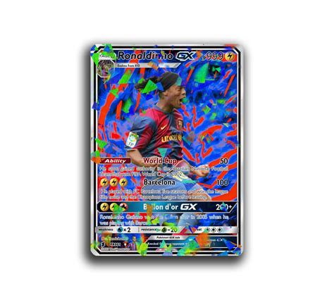 Ronaldinho Special Holographic Pokémon Collective GX Trading Etsy