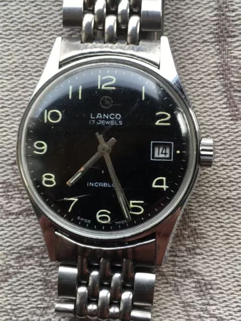 Swiss Made Lanco Jewels Incabloc Herren Handaufzugsuhr Mit