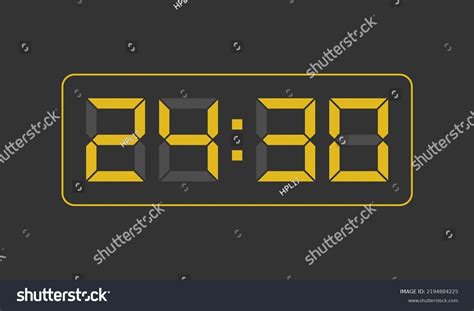 2430 Digital Clock Number Vector Illustration Stock Vector (Royalty ...