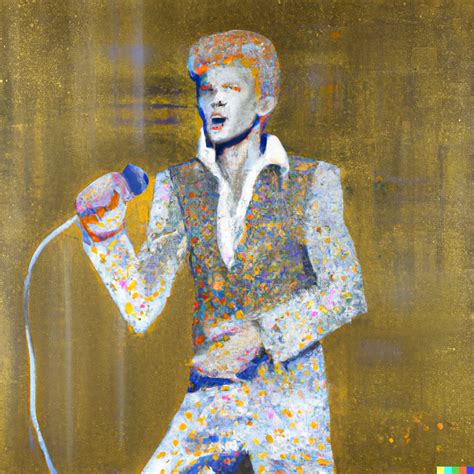 David Bowie Singing Gustav Klimt Style Painting DALLE 2 OpenArt