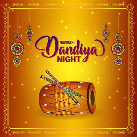 Premium Vector Happy Dandiya Night Celebration Background