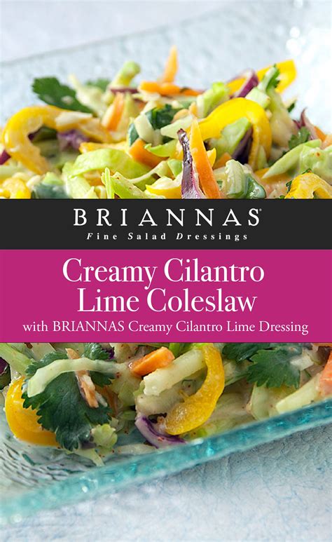 Creamy Cilantro Lime Coleslaw Briannas Salad Dressings Recipe Coleslaw Recipes Coleslaw