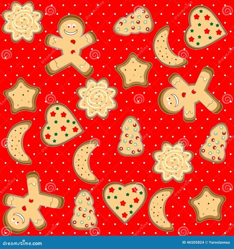 Gingerbread Man Seamless Pattern Stock Vector Illustration Of Love