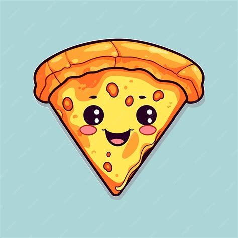 Premium Vector | Cute slice pizza cartoon vector icon illustration