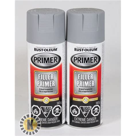 TWO 340G RUST-OLEUM FILLER PRIMER