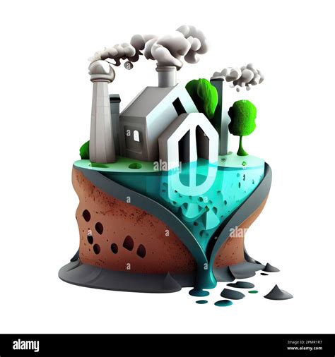 Power Plant Air Pollution Cut Out Stock Images Pictures Alamy