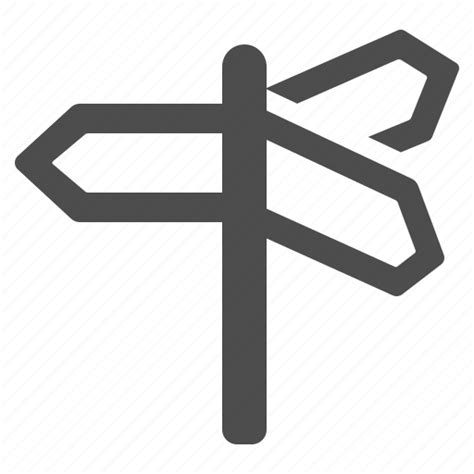 Crossroad Direction Directions Navigation Road Sign Sign Travel Icon