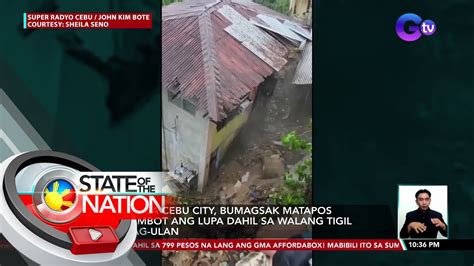 Bahay Sa Cebu City Bumagsak Matapos Lumambot Ang Lupa Dahil Sa Walang