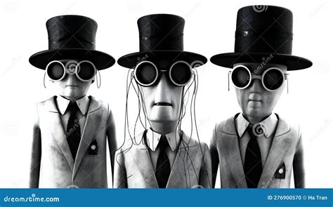 A Group Of People In A Top Hat And Glasses Stock Illustration Illustration Of Person Business