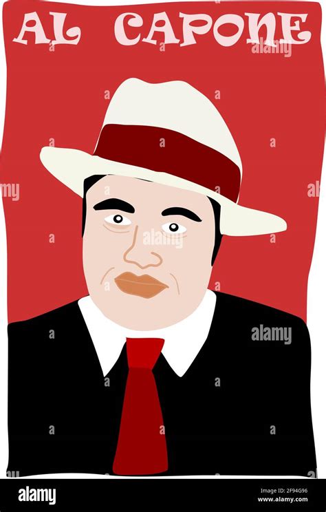 Al Capone Portrait Image With Hat Stock Photo Alamy