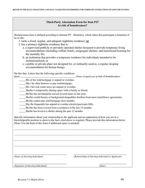 North Carolina Third Party Attestation Form For Item P27 At Risk Of