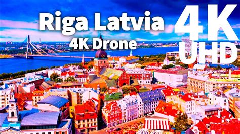 Riga Latvia In 4k Ultra Hd Hdr Drone Youtube