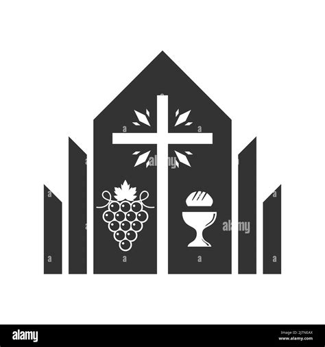 Ilustración cristiana Logotipo de la iglesia La Iglesia es el lugar