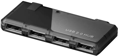 USB2 95670: USB 2.0 Hi-Speed HUB - splitter 4 ports,black at reichelt ...
