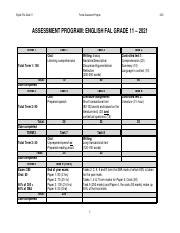 2021 GRADE 11 FORMAL ASS PROGRAM ENG FAL Pdf English FAL Grade 11
