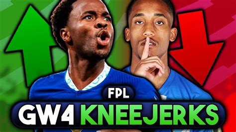 Fpl Gameweek Kneejerk Reactions Rank K Fantasy Premier League