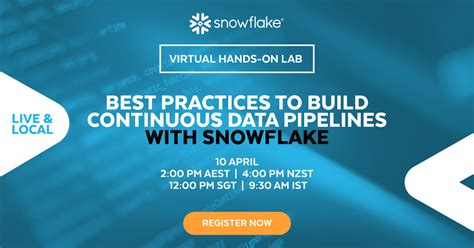 Virtual Hands On Lab Best Practices To Build Continuous Data Pipelines