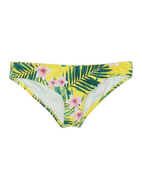 Kona Sol 100 Recycled Plastic Tropical Colored Yellow Swimsuit Bottoms