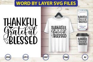 Thankful Grateful Blessed Svg Cut Files Graphic By ArtUnique24