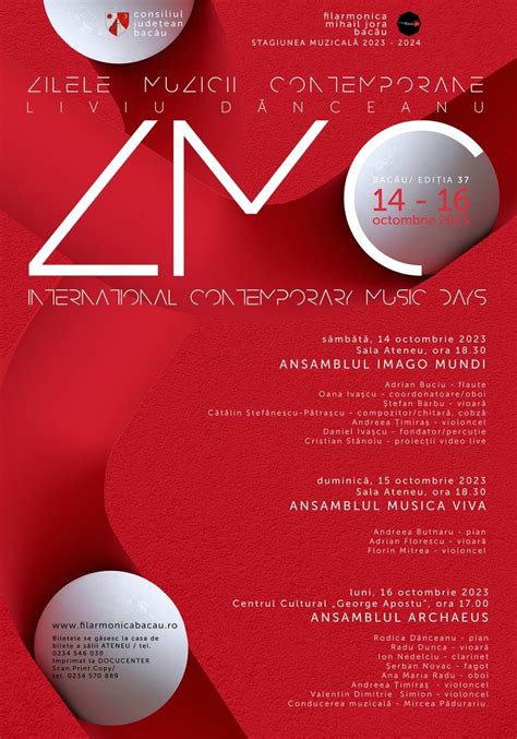 Zilele Muzicii Contemporane Ziua 1 14 Oct 2023