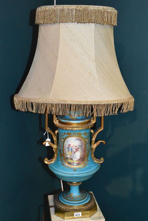 Limoges Porcelain Country Couple Table Lamp Limoges Ceramics