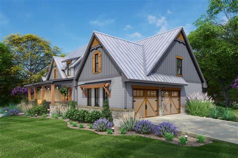 One Story Modern Farmhouse Plan With Loft And Optionally Finished Bonus