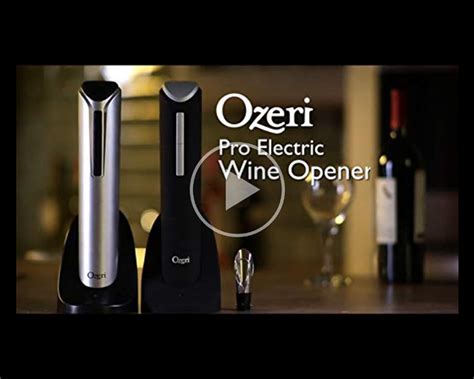 Ozeri.com : Ozeri Pro Electric Wine Opener with Wine Pourer, Stopper and Foil Cutter, in Silver ...