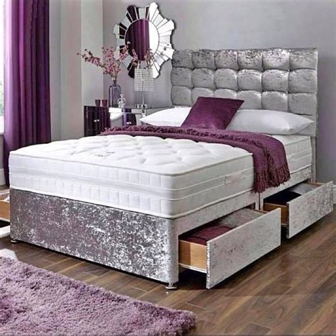 Diwan Bed With Floor Standing Headboard Usman Beds And Carpets Oldham