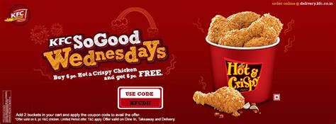 Kfc Wednesday Offer Pcs Hot Crispy Chicken At Rs Only Pcs