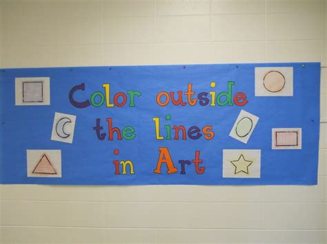 Color Outside The Lines In Art Art Bulletin Boards The Outsiders