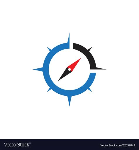 Compass Logo Template Royalty Free Vector Image