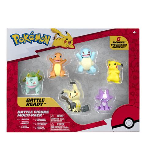 Pokémon Figurer 6 pak Battle Figure Pikachu Bulbas