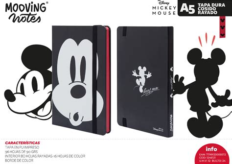 Cuaderno Libreta A5 Mickey Mouse