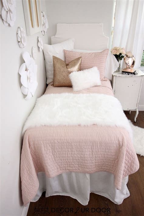 Blush And Faux Fur Dorm Bedding And Dorm Room Decor Shop This Years