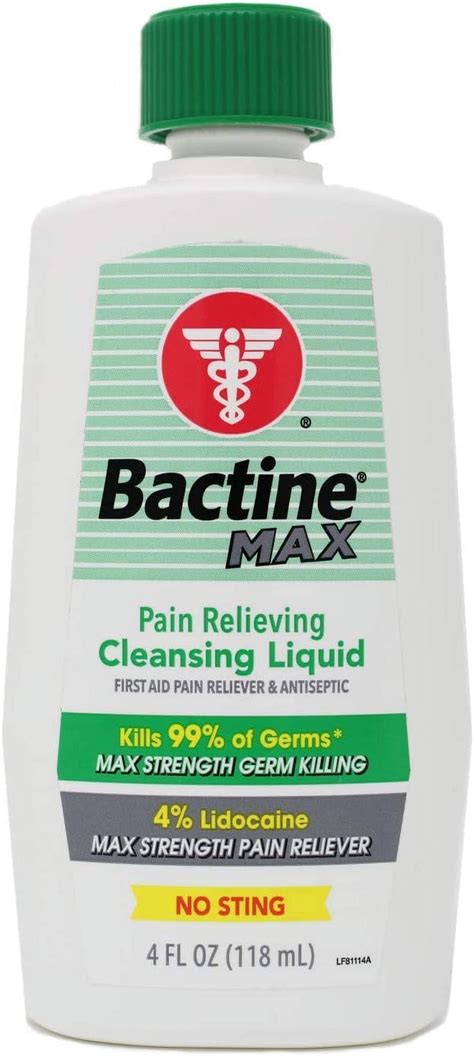 Bactine Max 4oz — First Aid Anesthetic And Antiseptic — Wound Care