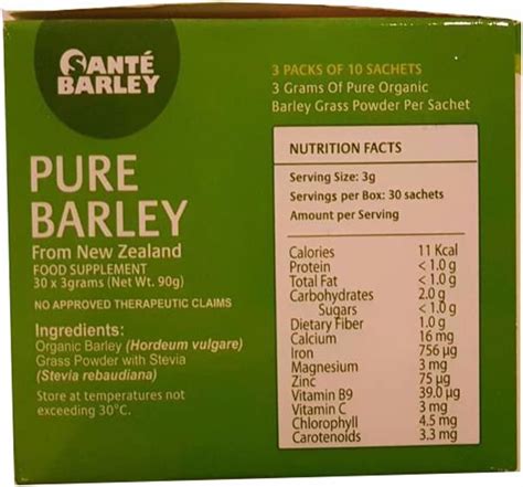 Sante Pure Barley New Zealand Blend With Stevia 3 Philippines Ubuy