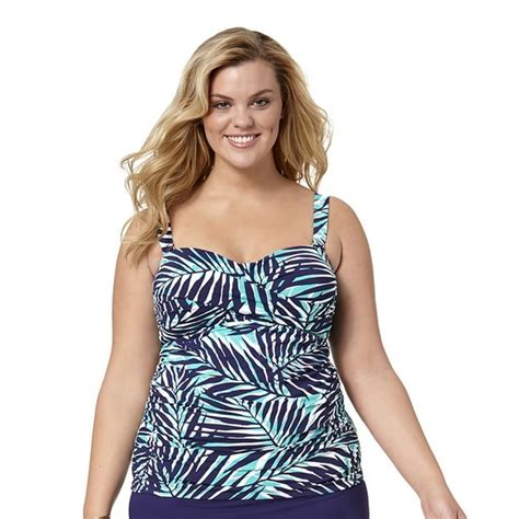 Anne Cole Anne Cole Womens Plus Size Best Fronds Forever Twist Front