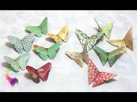 Youtube Tutorial Origami Farfalla Di Carta Fai Da Te Farfalle Di Carta