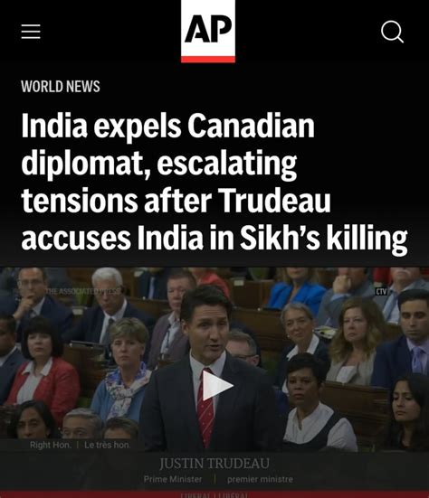 India Expels Canadian Diplomat Need To Leave India In 5 Days 9GAG