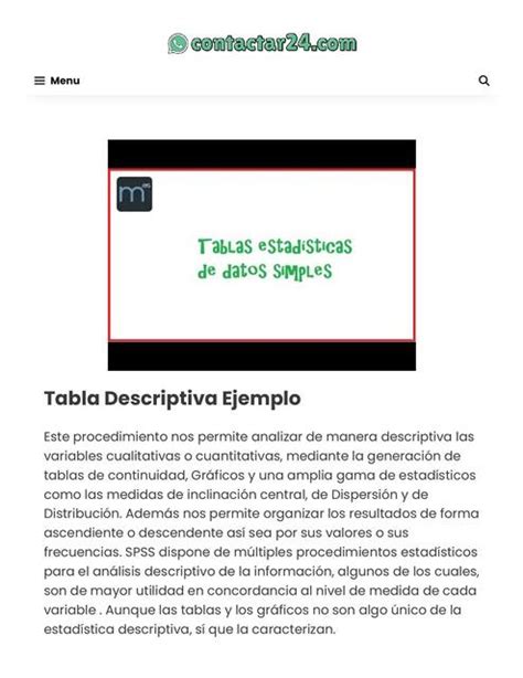 Tabla Descriptiva Ejemplo Tablasytemas10 UDocz