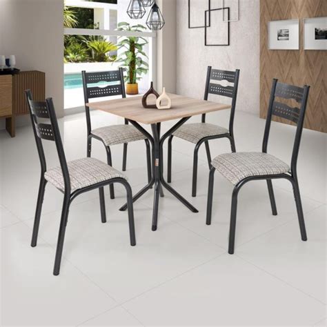 CONJUNTO DE MESA LUNA X 11 4 TAMPO BP CARVALHO MONTREAL 0 68M X 0 68M