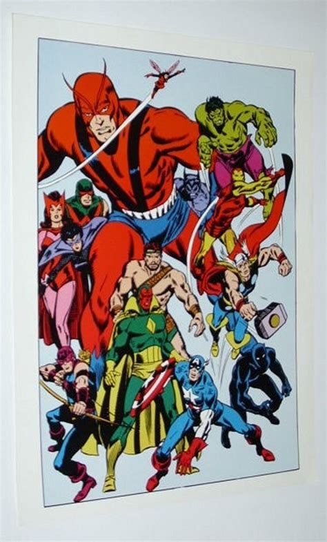 1970 S Avengers Poster Pin Up 1 Original 1978 Marvel By Supervator