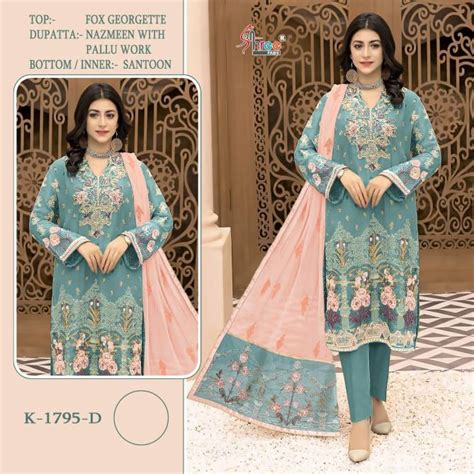 K Faux Georgette Pakistani Suits Catalog The Ethnic World