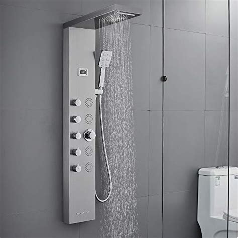 Menatt Shower Panel Tower System Sus304 Stainless Steel 5 In 1 Shower